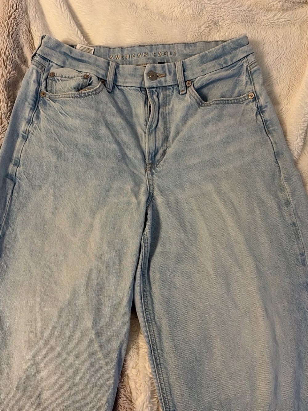 American Eagle Outfitters Light Blue Women's Straight Jeans